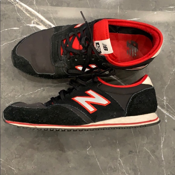new balance 420 black and red
